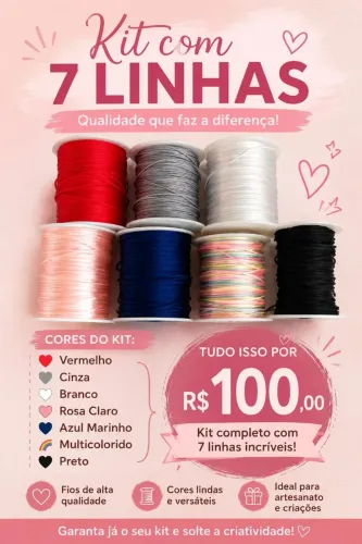 Kit 7 linhas de artesanato