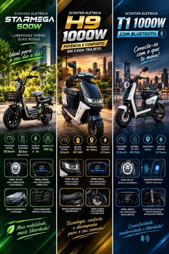 Scooter Elétricas 1000w e 500w