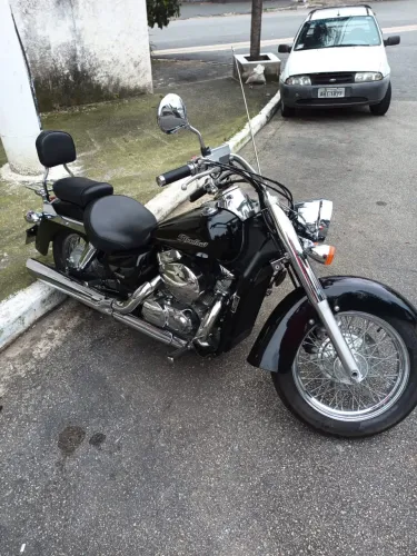Honda Shadow 750 Preta 64Km 2007 com Sissy bar