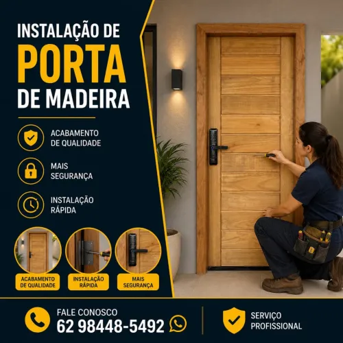 Instalador de porta de madeira