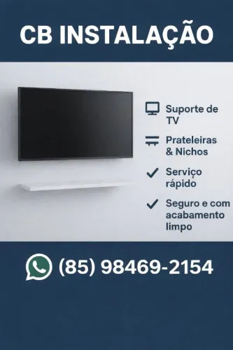 Instalações de Tvs prateleiras nichos ajustes finos em móveis