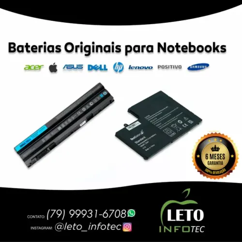 Baterias notebook Asus Hp Compaq Dell Lenovo  Sansung  Acer LG Mac Imac Positivo