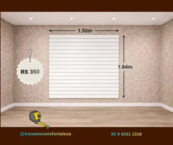 Painel expositor  1.50 metro X 1.84 metro altura (canaletado) Novo. Mdf