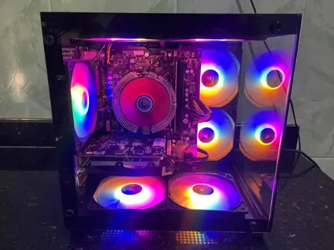 PC Gamer Intel i5 3470 + RX 550 4GB + 16GB RAM | Gabinete Aquário RGB