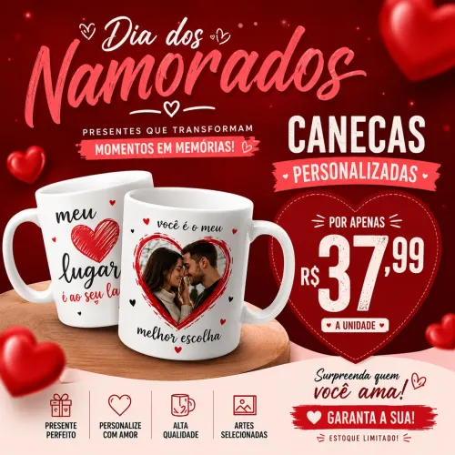 Caneca dia dos namorados 