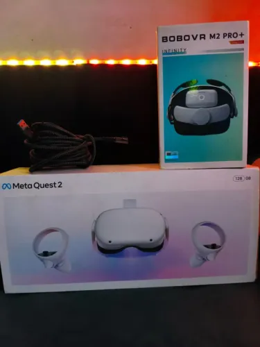 META QUEST 2 128 GB+BOBOVR M2PRO+CABO LINK 5 METROS