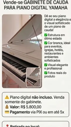Gabinete de cauda para piano digital Yamaha, r$ 5800