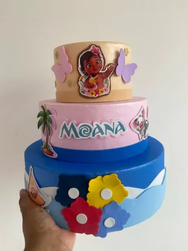 bolo fake moana baby
