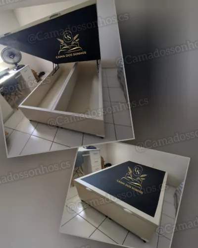 Cama Baú casal e solteiro.