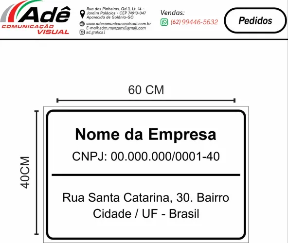 Placas de CNPJ - Empresas