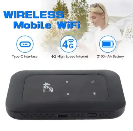 Modem móvel 4g, roteador wi-fi, bateria de 2100mah, tela colorida de LED