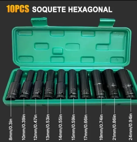 Ferramentas jogo soquete longo sextavado