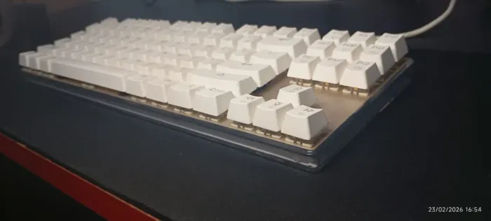 Teclado mecânico branco motospeed