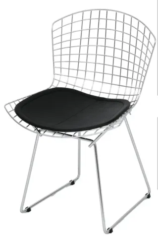 Kit 5 Cadeiras Bertoia Tok&Stok Cromadas Design Moderno