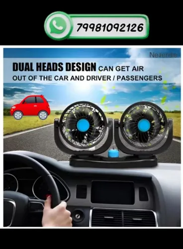 Ventilador portátil Automotivo Duplo12v Ajustável Carro Van Caminhão, novo