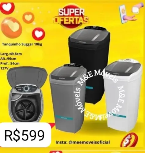 Tanquinho 10kg com entrega grátis e garantia