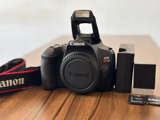Kit Canon Sl3+ lente do kit + lente 75-300mm