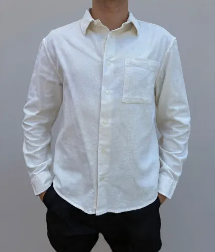 Camisa Masculina Manga Longa Algodão Linho