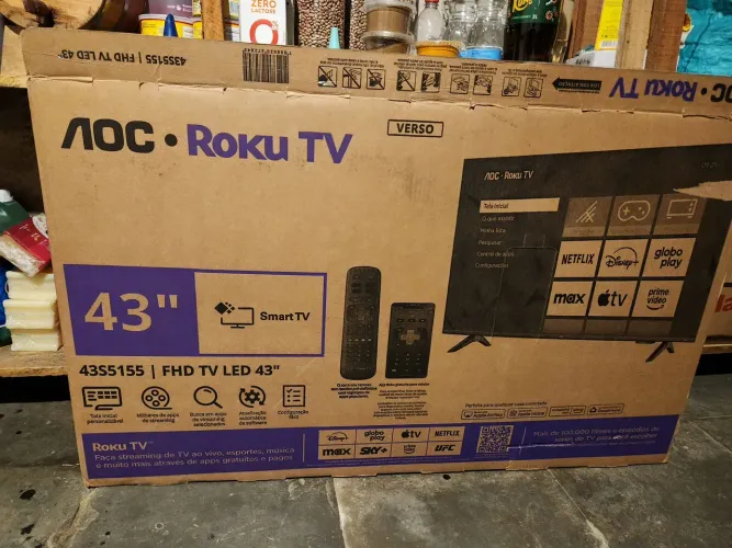 TV AOC 43" Roku ? Nova na Caixa