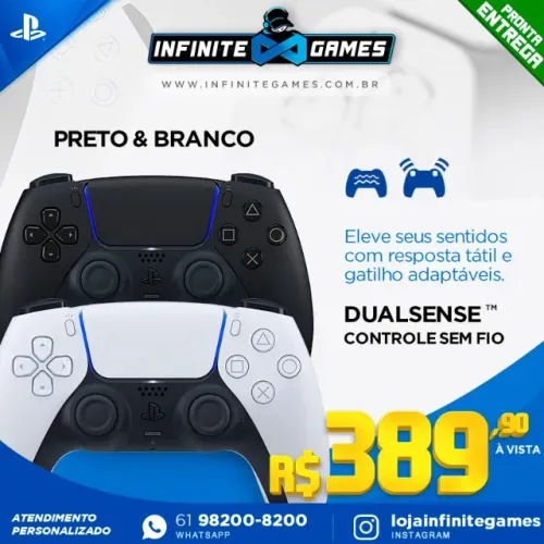 DualSense para PlayStation 5 PS5, novos e lacrados! Loja física, parcelamos até 18x!