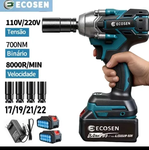 Parafusadeira de impacto Portátil 1/2" 21v Carregador Bivolt