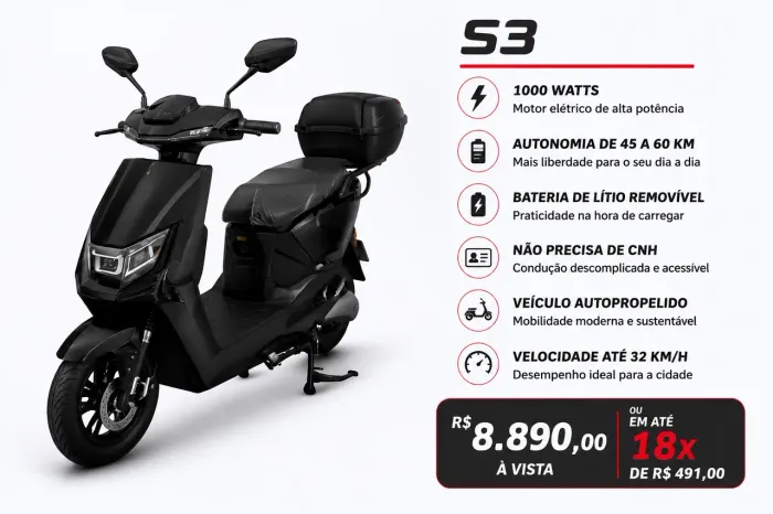Scooter elétrica S3