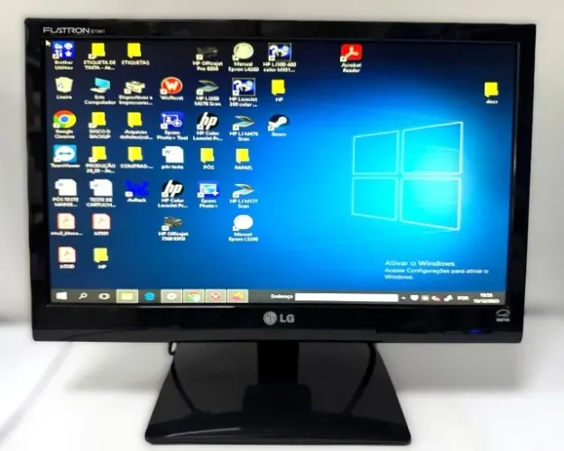 Monitor Lg Flatron E1941c-p 18,5 Led Lcd Wide Ótimo Estado Preto 127/220v