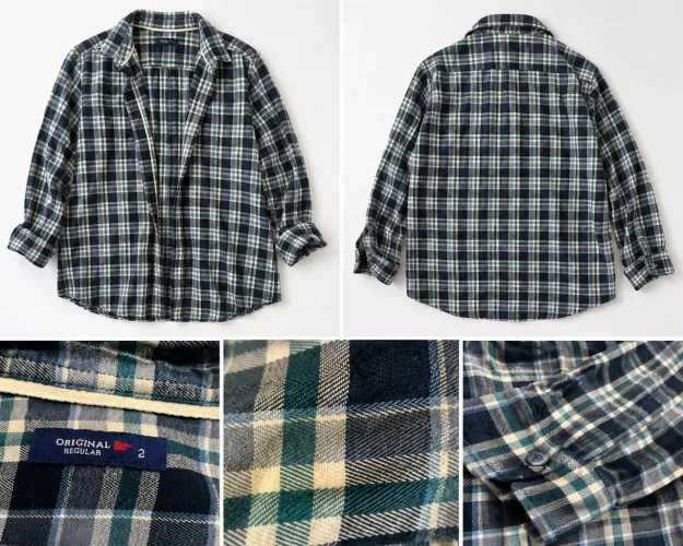 Camisa  Xadrez Azul - Tam M