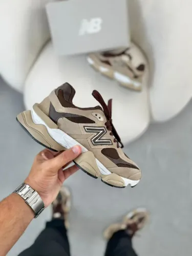 Tênis New Balance 9060 Café ?Couro legítimo Masculino