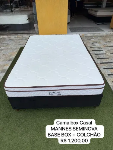 Cama de Casal MANNES SEMINOVA TOP - Entregamos!