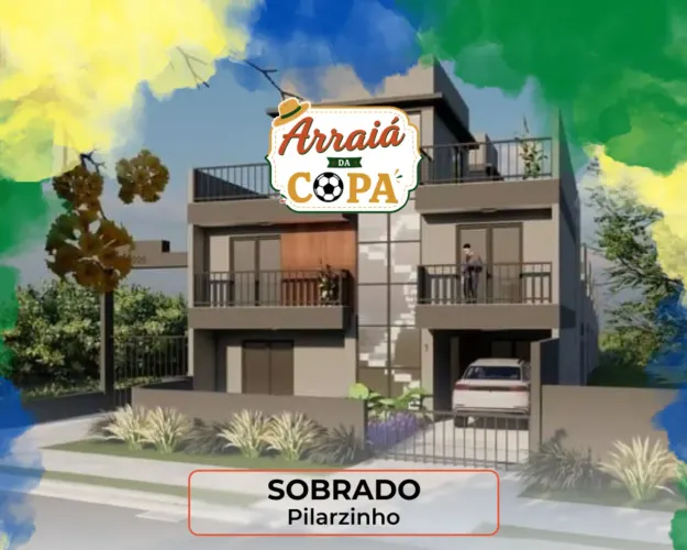 Sobrado á venda no Pilarzinho em campanha especial do Arraia da Copa por R$ 708.890,00