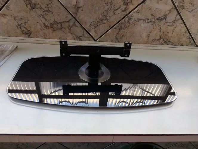 Pedestal de vidro e metal original tv Philips 40pol.