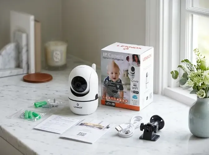 Câmera De Segurança Wifi 360 Full HD - Visão Noturna e Áudio (Nova na Caixa)