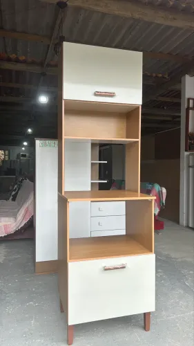 Armario para cozinha torre, forno e micro-ondas em MDP.