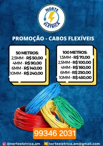 Promoção de Cabos Elétricos
