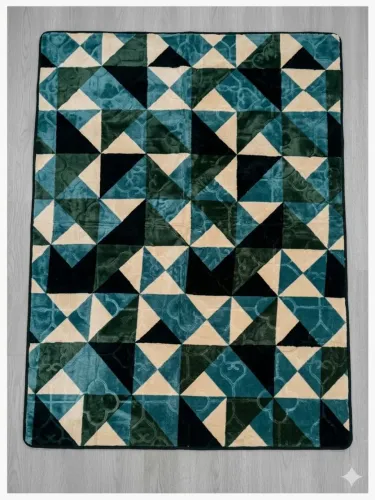 Tapete de Sala/Quarto Geométrico Moderno - Macio e em Ótimo Estado - 1,45 X 1,20