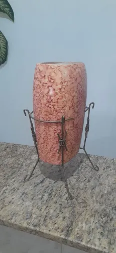 VASO VINTAGE em resina de poliéster marmorizado