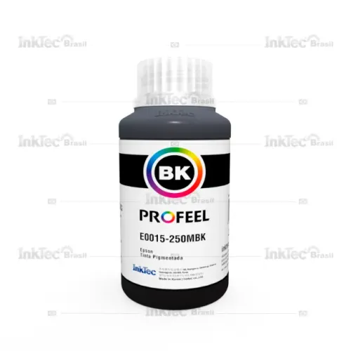 250ml Tinta Pigmentada Black para Impressora Epson InkTec Profeel E0015