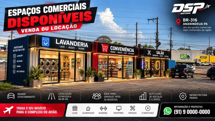 ESPAÇO COMERCIAL PARA LOCAÇÃO 