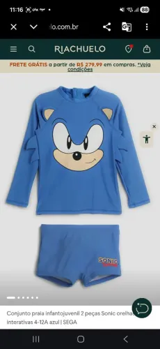 Conjunto de praia Sonic