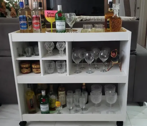 Adega multiuso em mdf