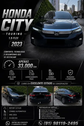Honda City Sedan Touring 1.5 Flex 16V 4P Aut. 2023
