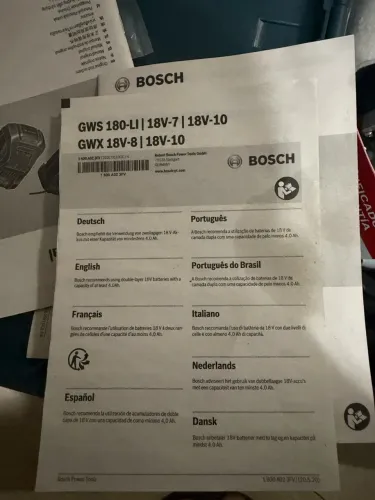 Esmilhadeira Bosh GWS 180-LI