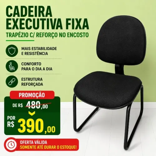 cadeira fixa modelo trapezio