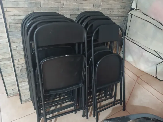 16  cadeira de ferro de bar pitadas em preto 