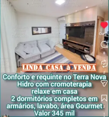 Casa a venda Condom. Terra Nova Bauru,2 quartos, área gourmet e jacuzzi com cromoterapia