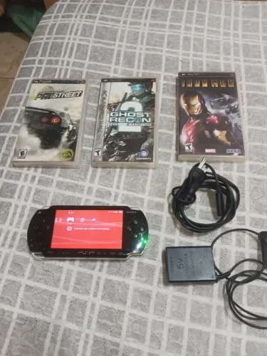 PSP 1000 Preto + Carregador + 3 Jogos (Funcionando Tudo!), LEIA O ANÚNCIO