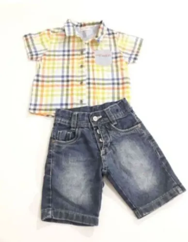 Lote roupas infantis menino tam 1 blusa, camisa e conjunto