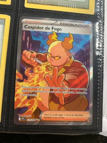 carta pokémon cuspidor de fogo 119/094