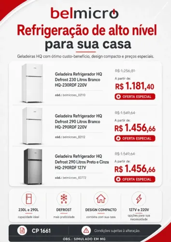 Compre geladeira para a sua loja